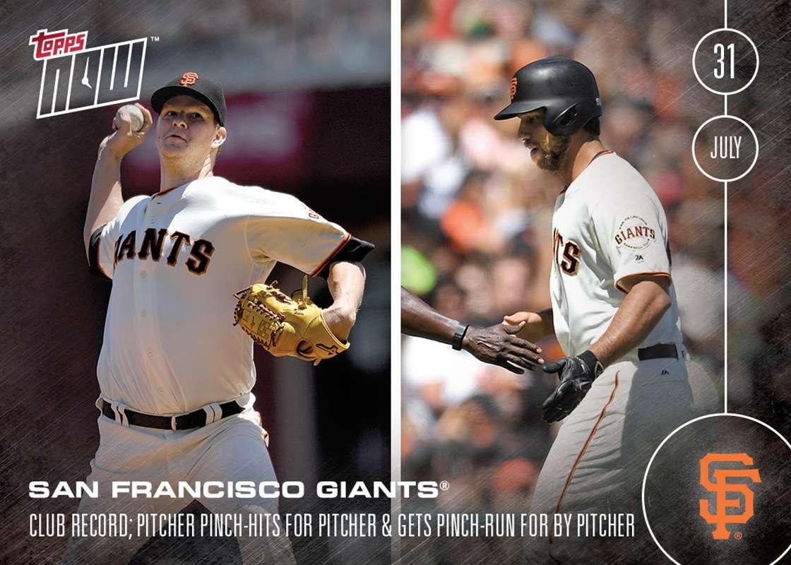 San Francisco Giants - 7/31/16 TOPPS NOW® Card 300 - Print Run: 389