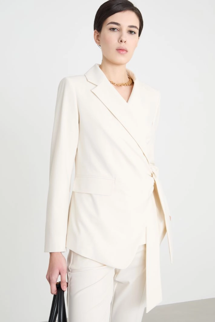 Belted blazer - WHITE