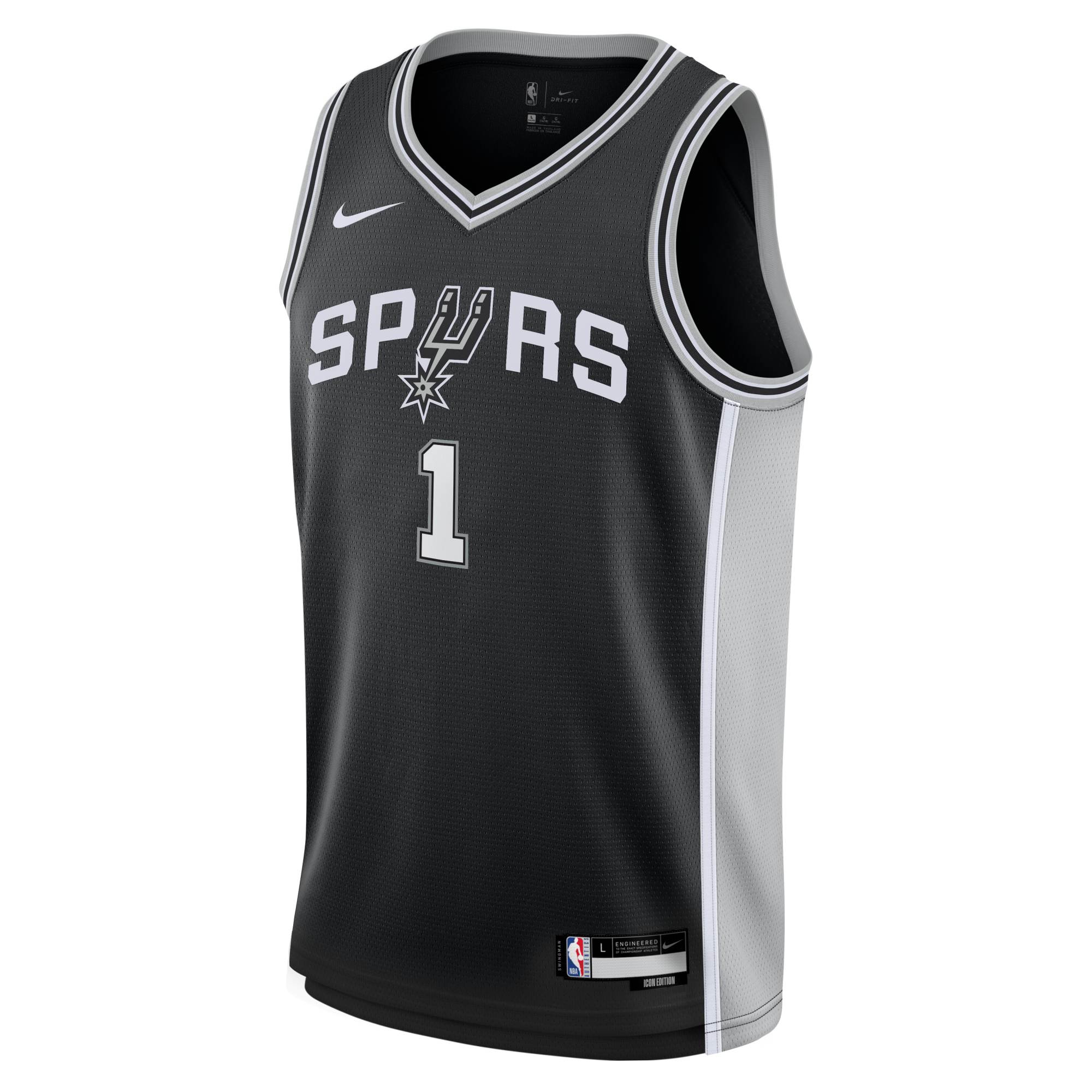 Victor Wembanyama #1 San Antonio Spurs Nike Swingman NBA Jersey Black (YOUTH)