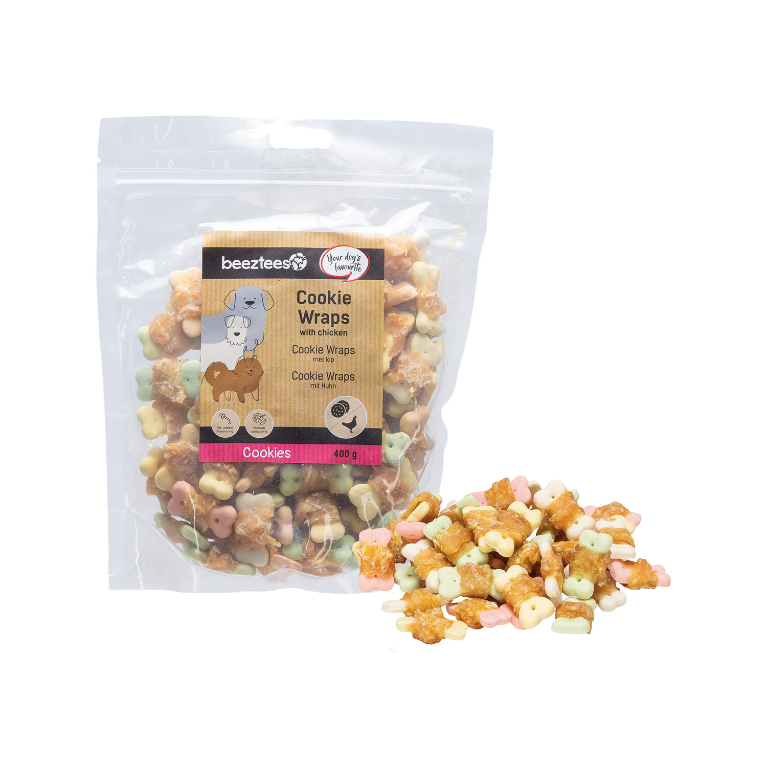 Beeztees Cookie Wraps with Chicken - S - 400 g