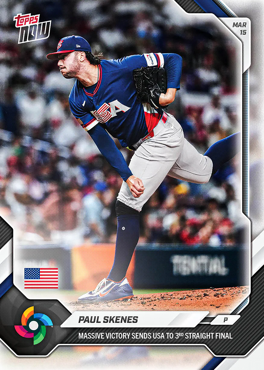 Paul Skenes - 2026 World Baseball Classic Topps NOW® - Card 35 - PR: 16,243