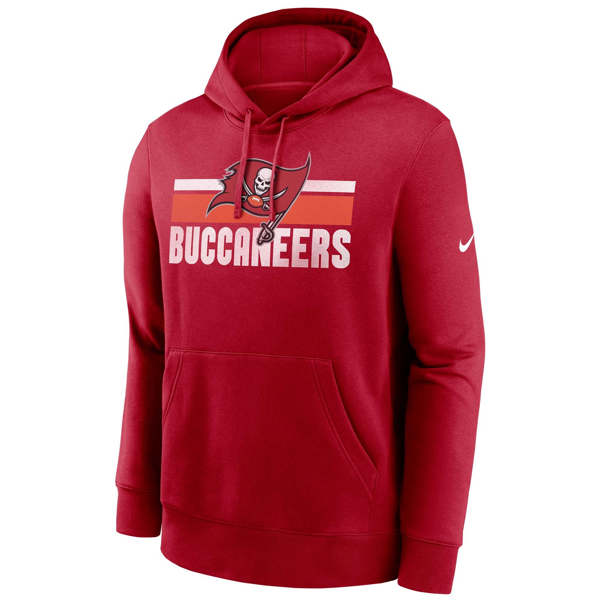 Tampa Bay Buccaneers Team Stripes Nike Club NFL Hoodie Red