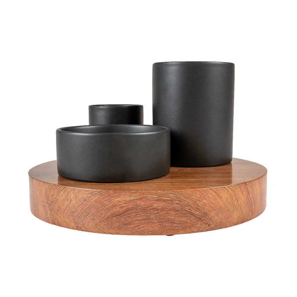 D&D Iggy Enrichment bowl with 3 levels - 27 x 27 x 19 cm - Black