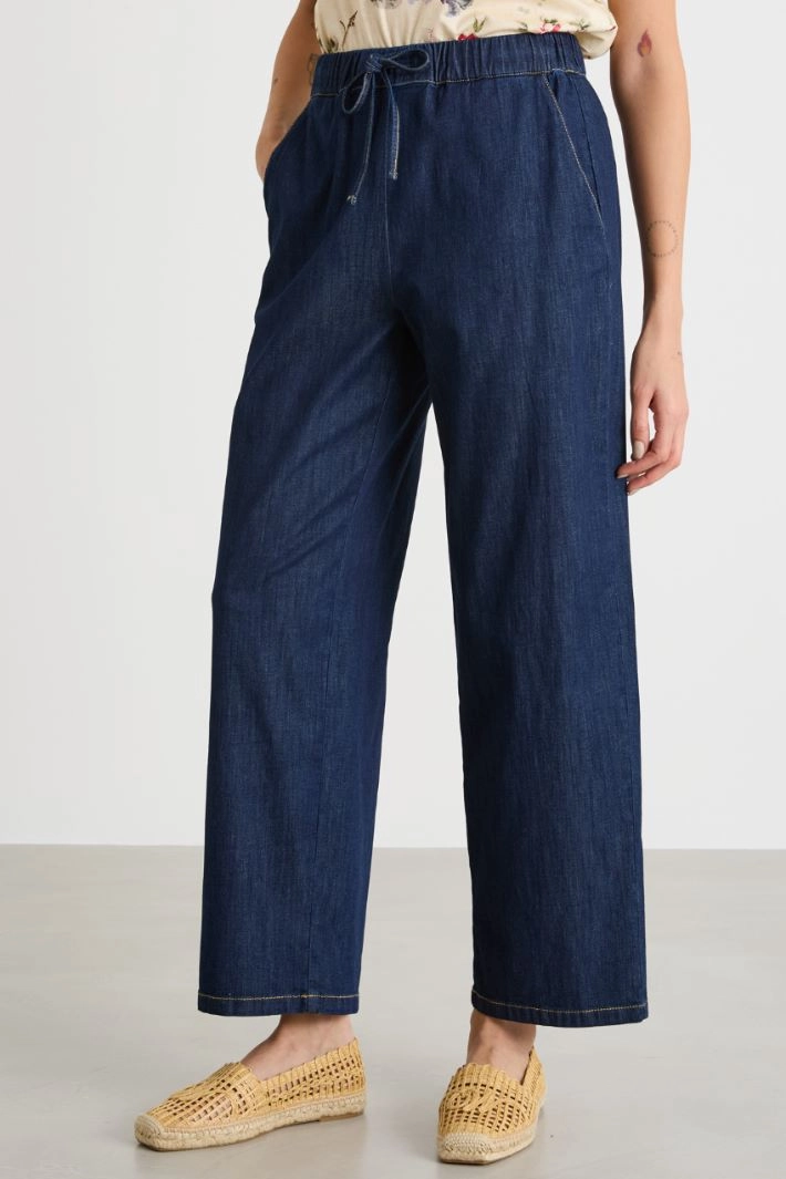 Drawstring jeans - BLUE