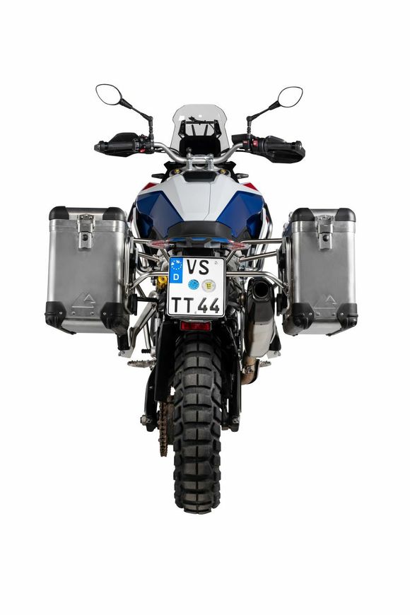 Touratech ZEGA Pro 31/38 suitcase - Gray support included - AluminumBMW 900 F 900 GS - 2024 - 2026Ref: Trt00984A / 01-083-5730-0