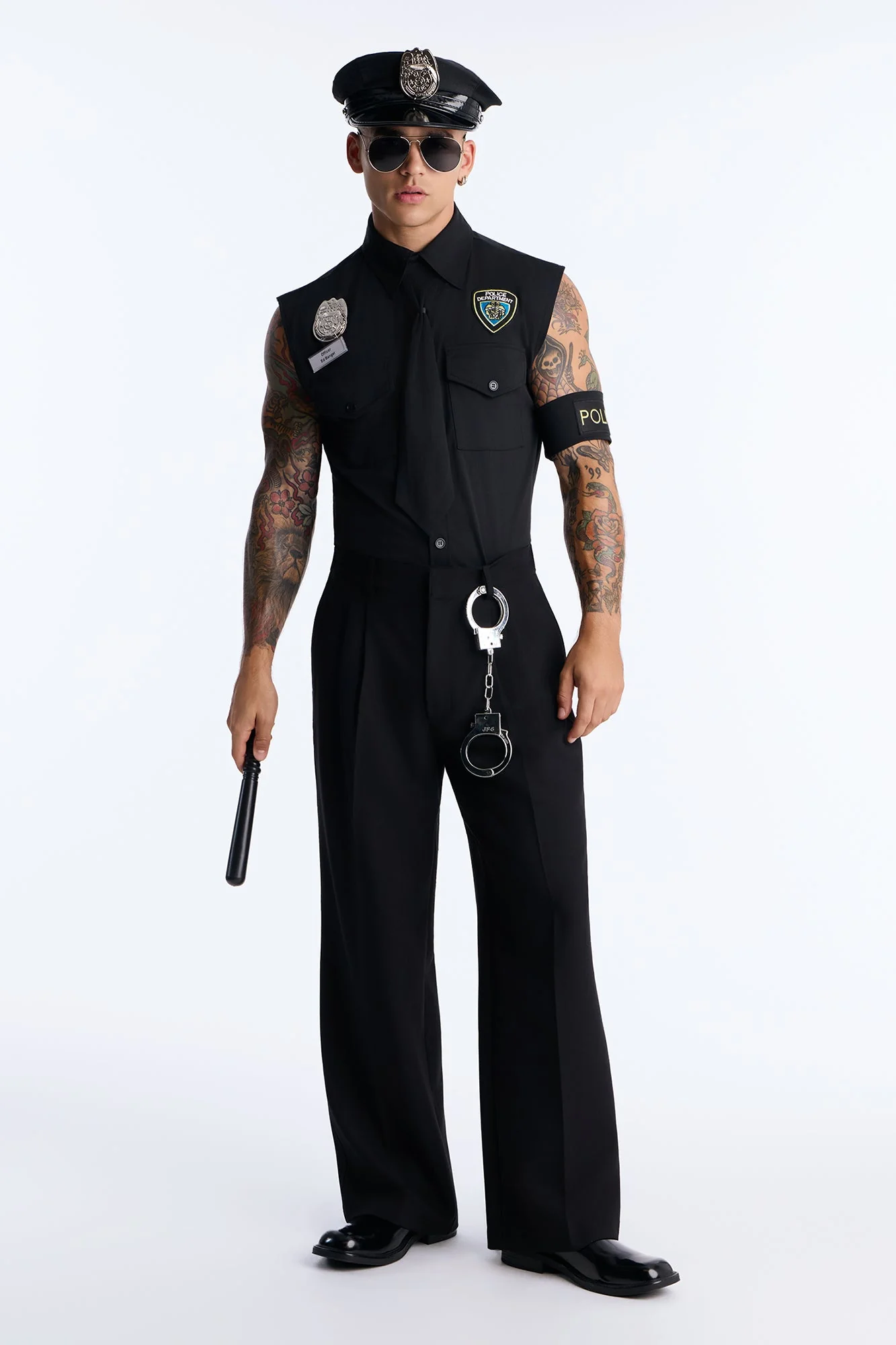 Dirty Cop 7 Piece Costume Set - Black