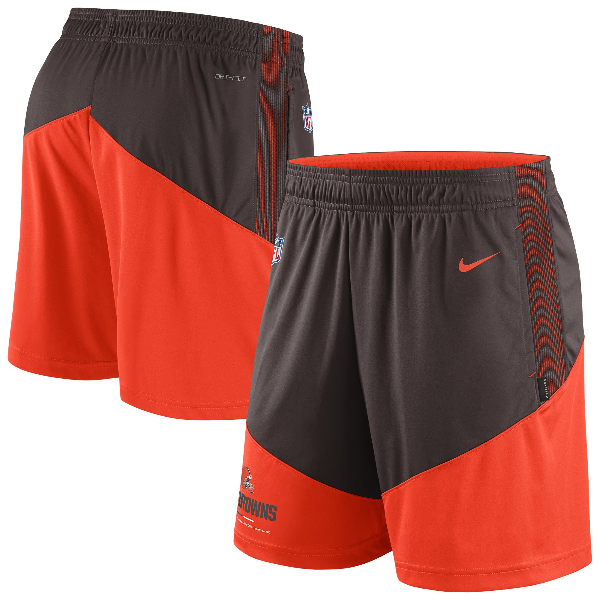 Cleveland Browns 2022 NFL On-Field Sideline Nike Dri-FIT Shorts