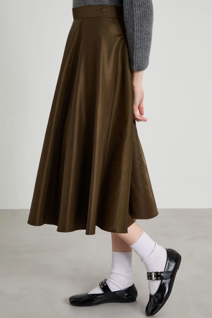 Skirt in technical fabric - MILITAR GREEN