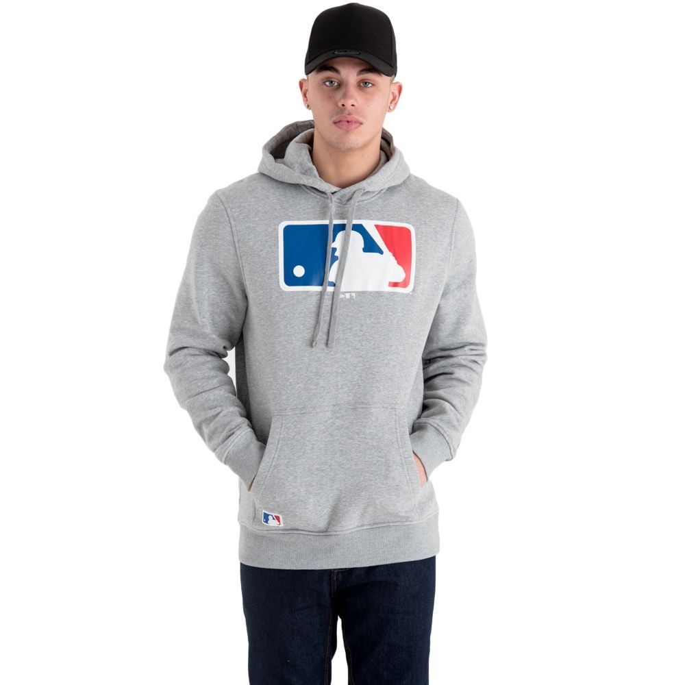 Major League Baseball Logo Hoodie MLB Grey