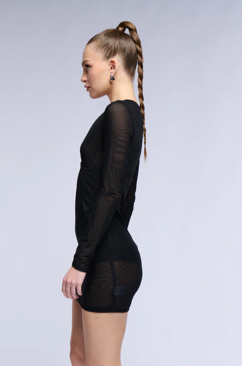 Snatch Me Up Corset Mesh Mini Dress