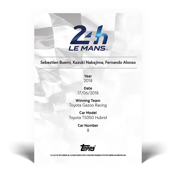 2023 Topps 24H of Le Mans Poster Art #73 - Topps UK