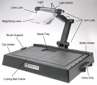 Work Station W/Magnifying Lens Tamiya 74064