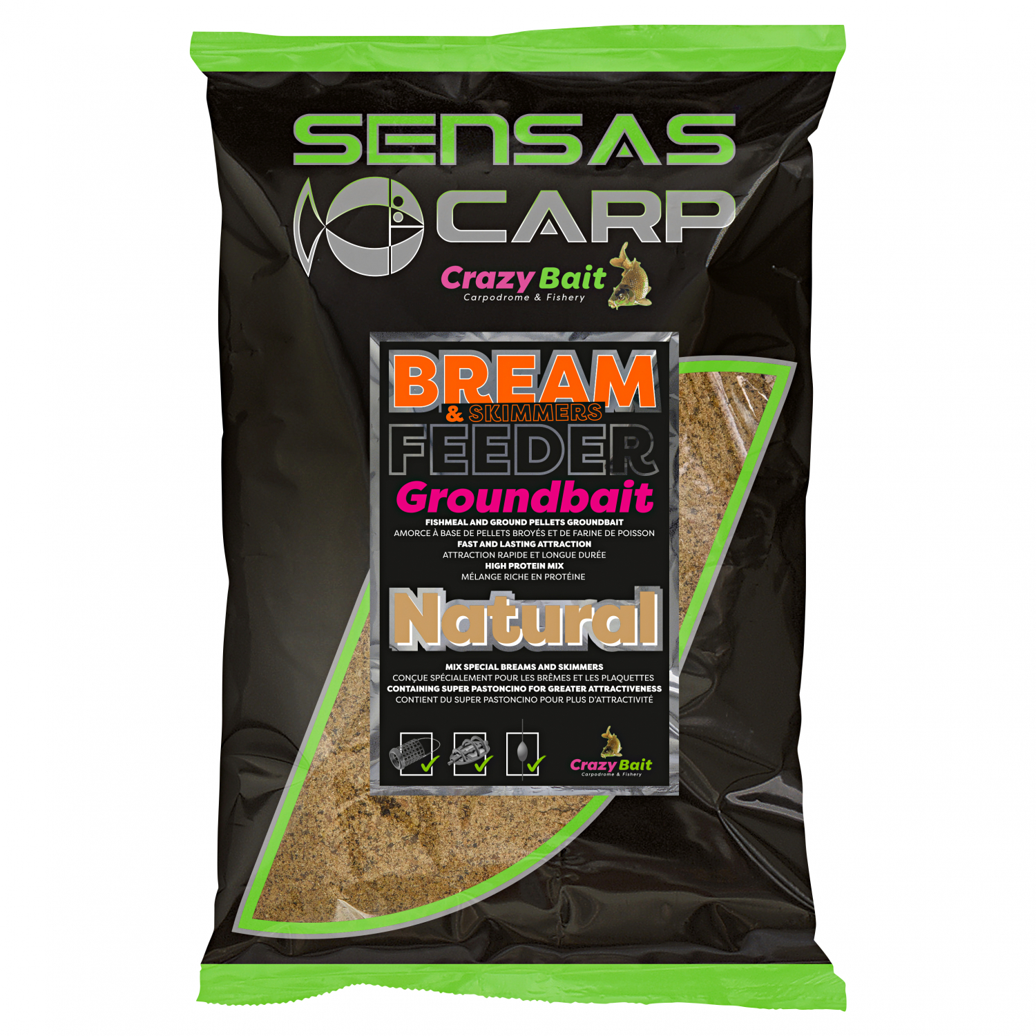 Sensas Groundbait Big Bait (UK bream feeder natural)