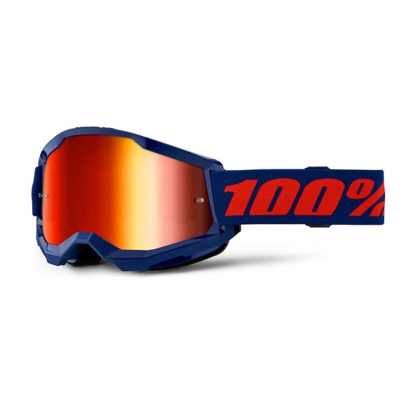 Cross mask 100% strata 2 navy - mirror red 2025 - blueRef: CE1372 / 50028-00021