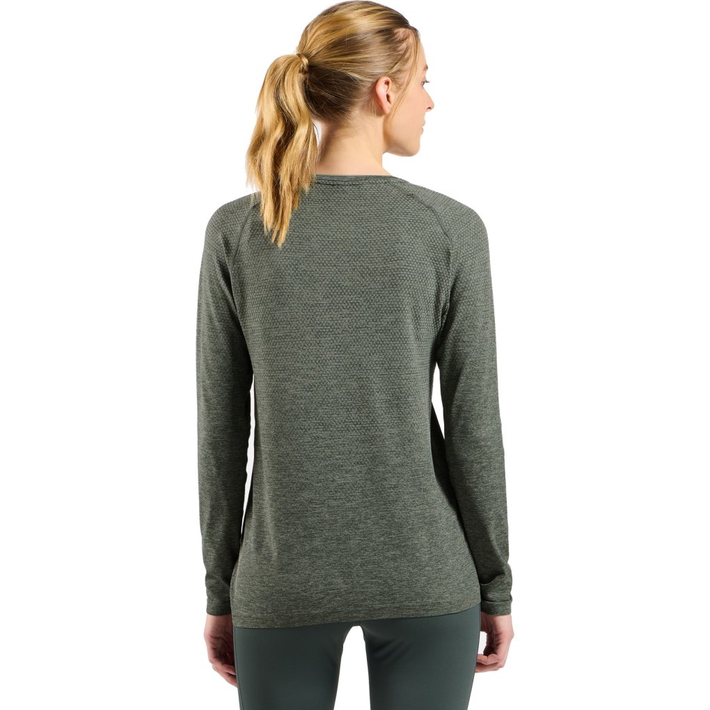 Odlo Essentials Seamless Long Sleeve Running T-Shirt Women - shadow melange