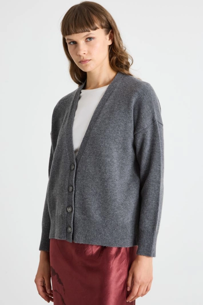 Boxy cardigan - GREY