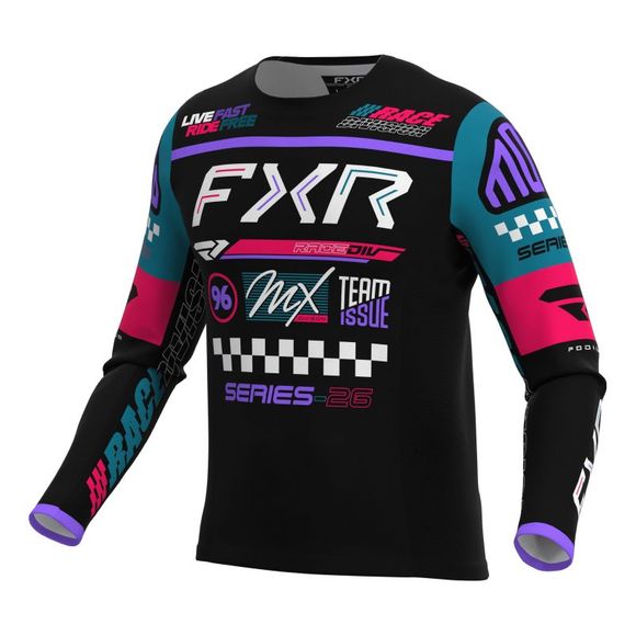 CHILDREN'S FXR PODIUM GLADIATOR cross jersey - BlackRef: FXR1859