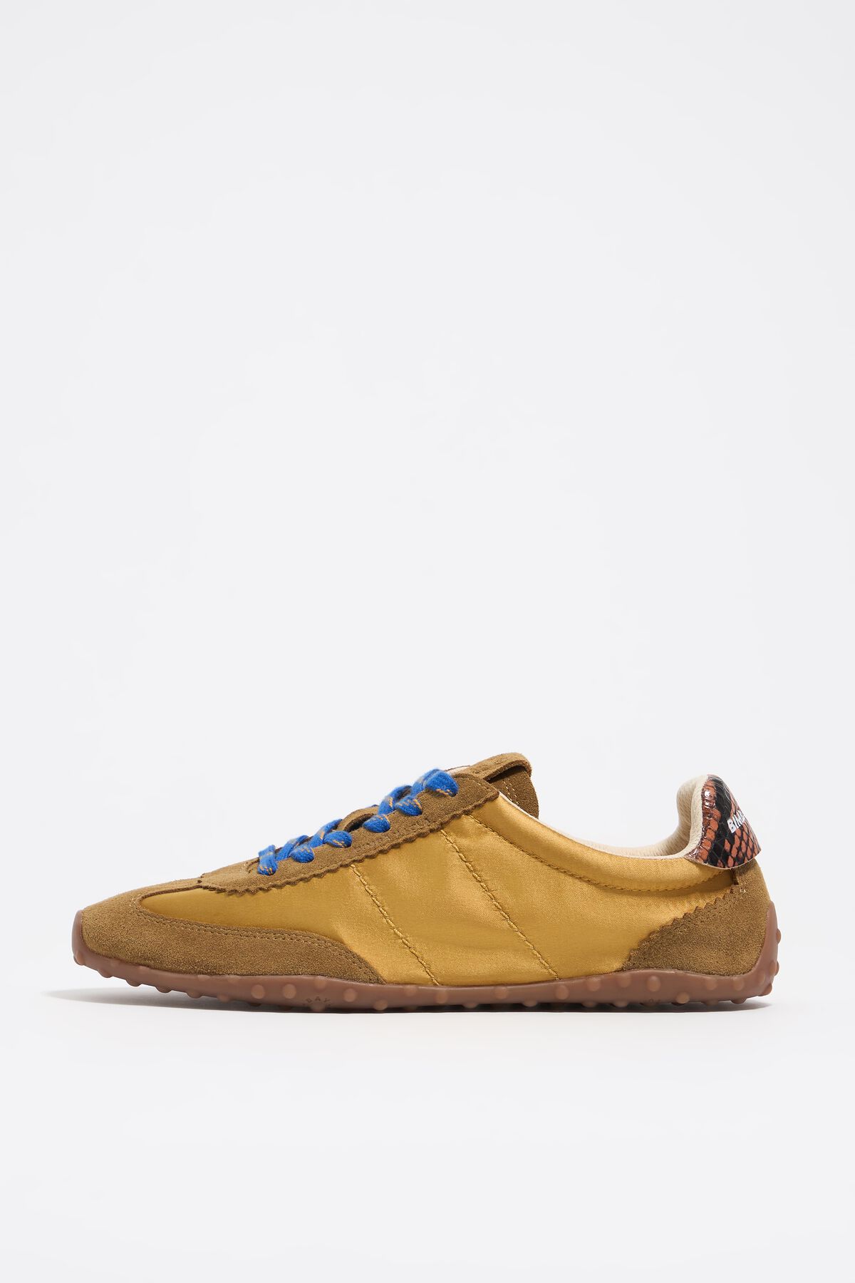 Bronze suede and satin 13 29 sneaker