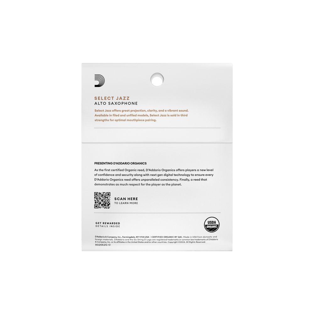 DAddario Woodwinds Org. Sel. Jazz Unf. ALT 2H 3P – Thomann Ireland