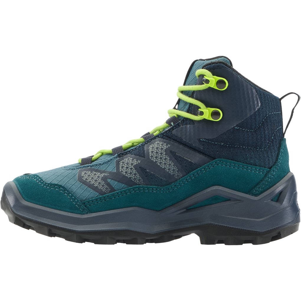 LOWA Maddox Pro GTX Mid Shoes Junior - petrol/lime (Size 22-35)