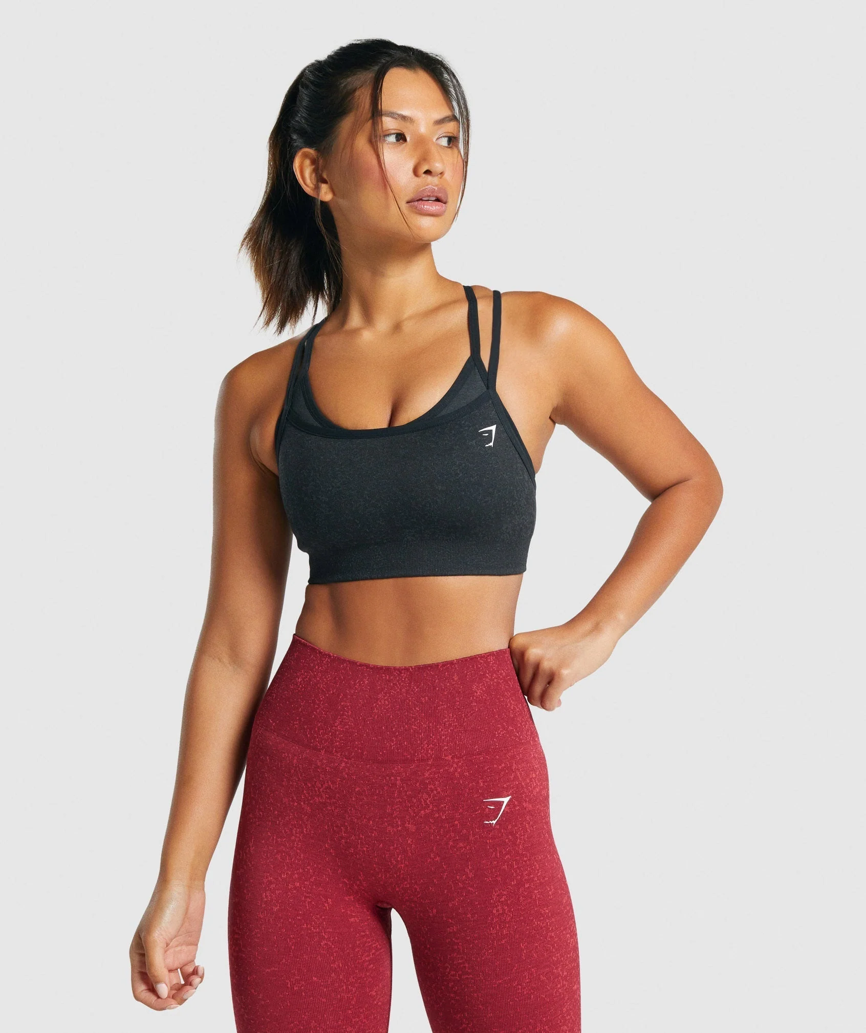 Adapt Fleck Seamless Sports Bra Mineral | Black