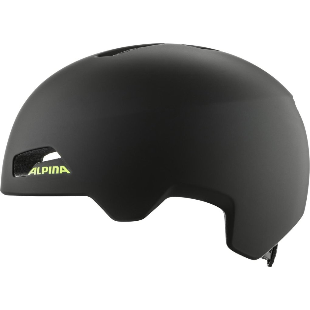 Alpina Hackney Kids Bike Helmet - black-neon yellow matt