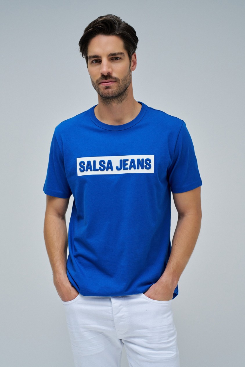 T-SHIRT WITH EMBOSSED BRANDING