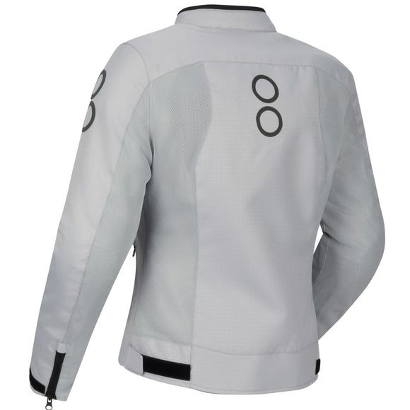 Blouson Moto Bering LADY ZAO - Gris / VertRef : BR1664