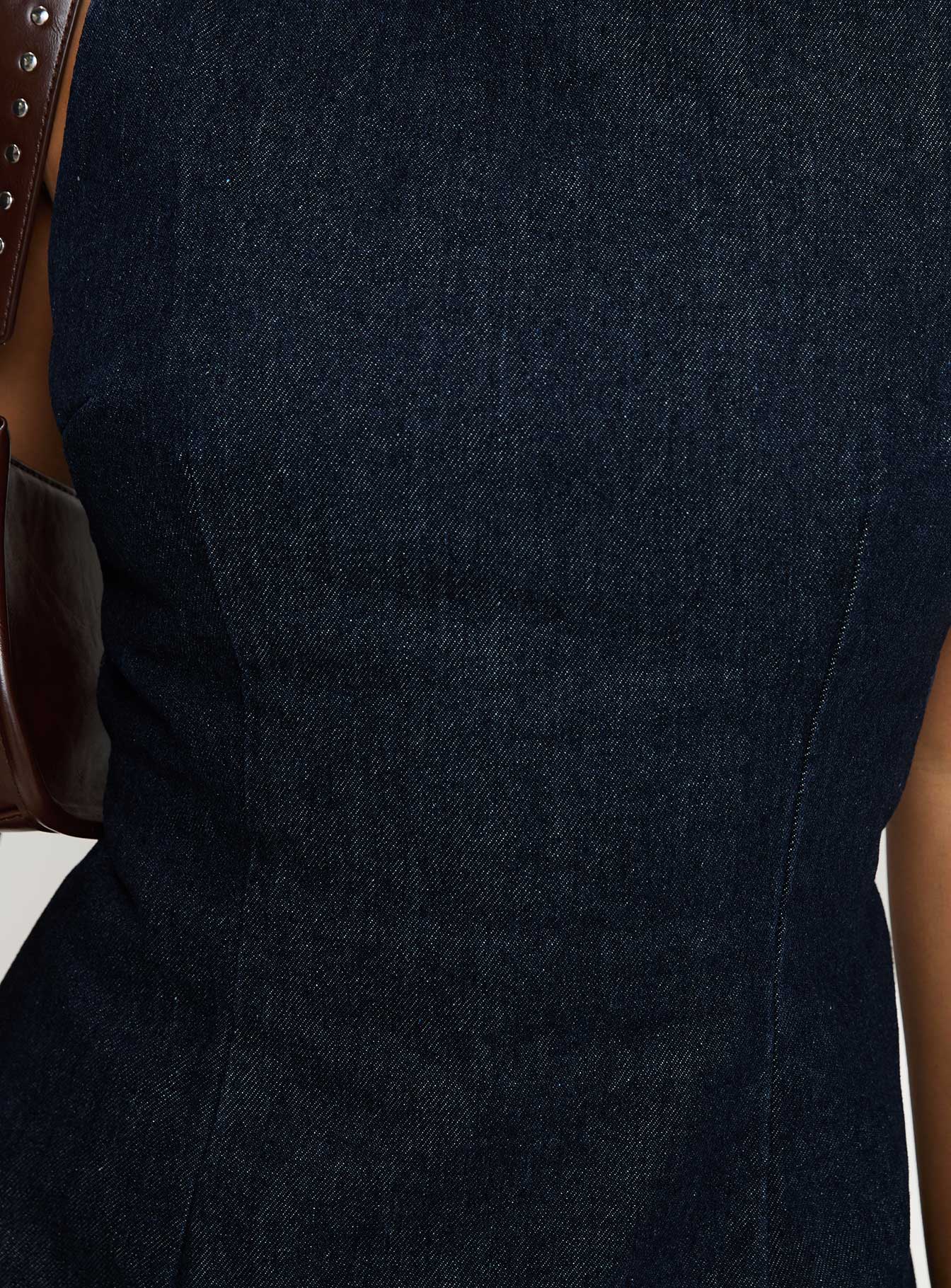 Ainsleigh Shift Denim Romper Dark Wash