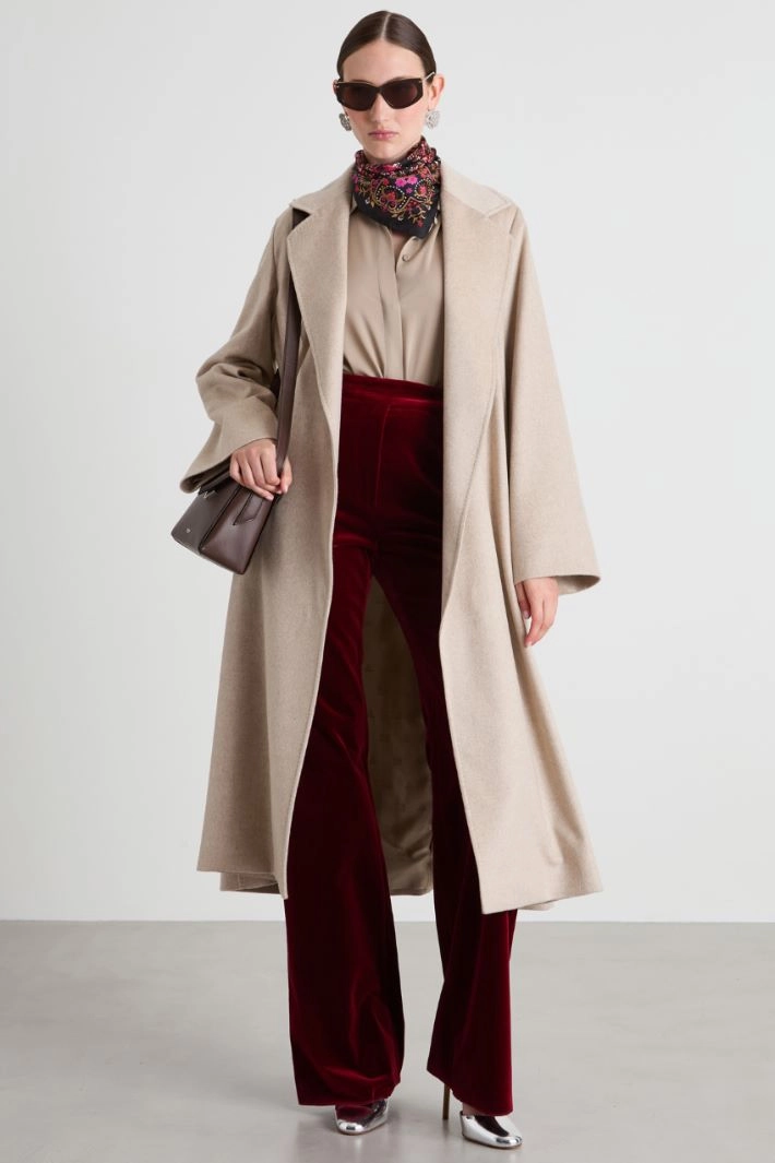 Drap robe coat - LIGHT BEIGE