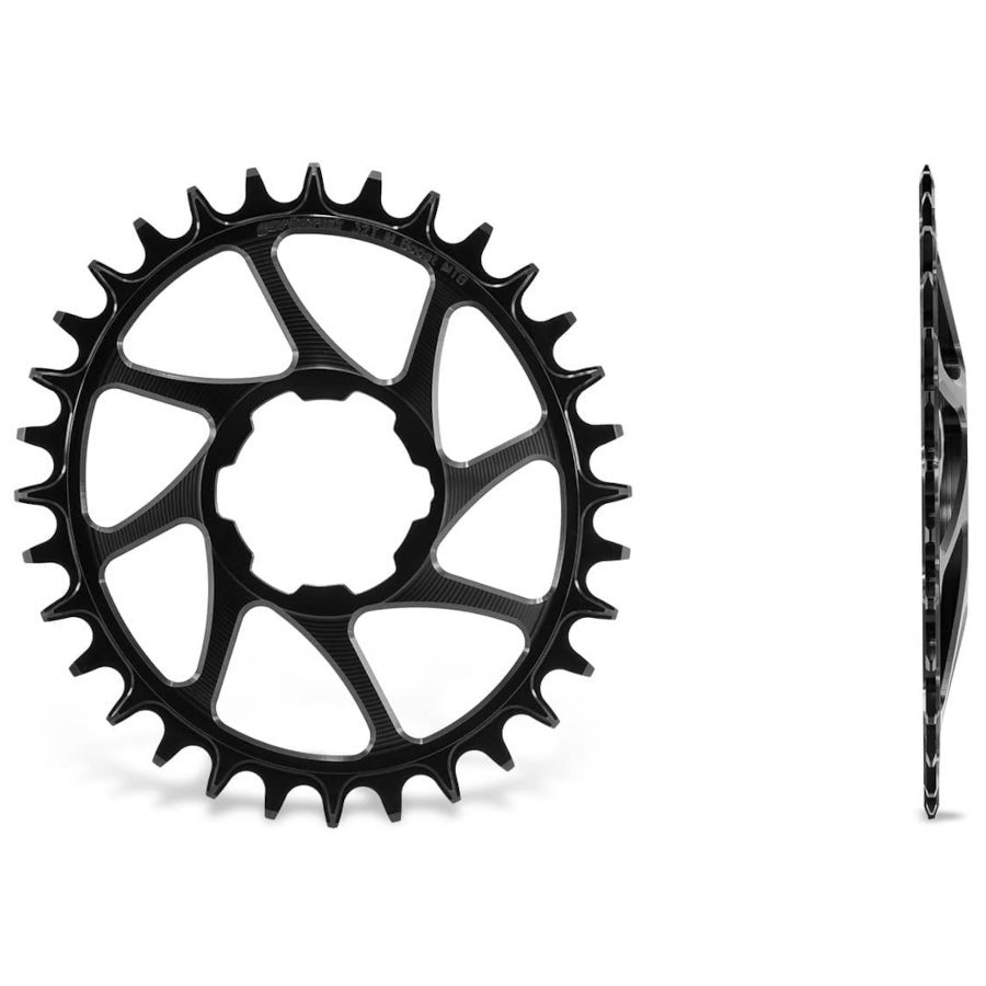 Garbaruk Melon MTB Chainring - Direct Mount / Oval / Narrow-Wide / Boost - for Hope - black