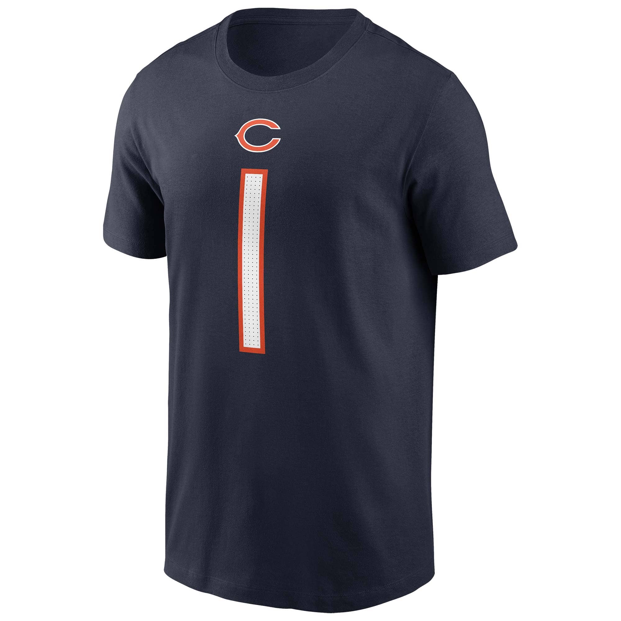 Justin Fields #1 Chicago Bears Nike Player NFL T-Shirt Navy