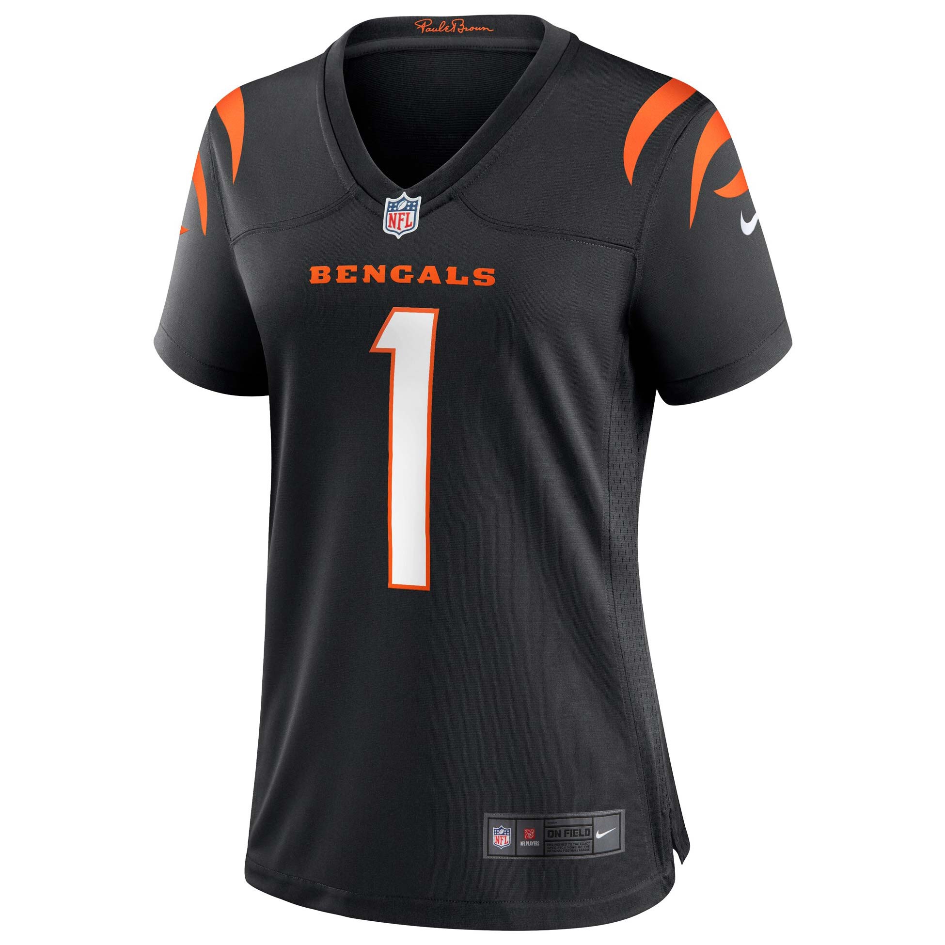Ja'Marr Chase #1 Cincinnati Bengals Nike Game NFL Jersey Black (WOMEN'S)