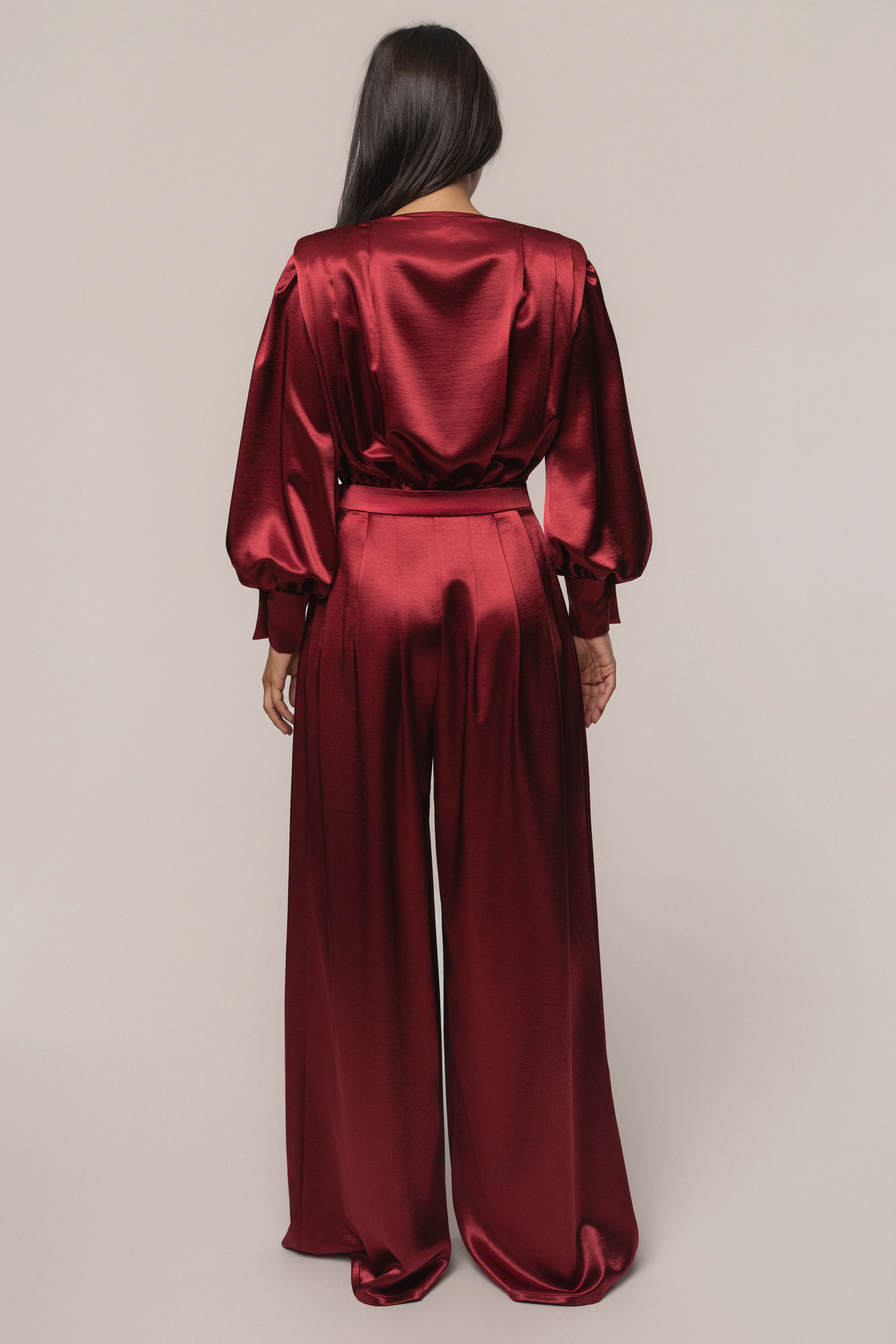 Burgundy Satin Radiance Bodysuit