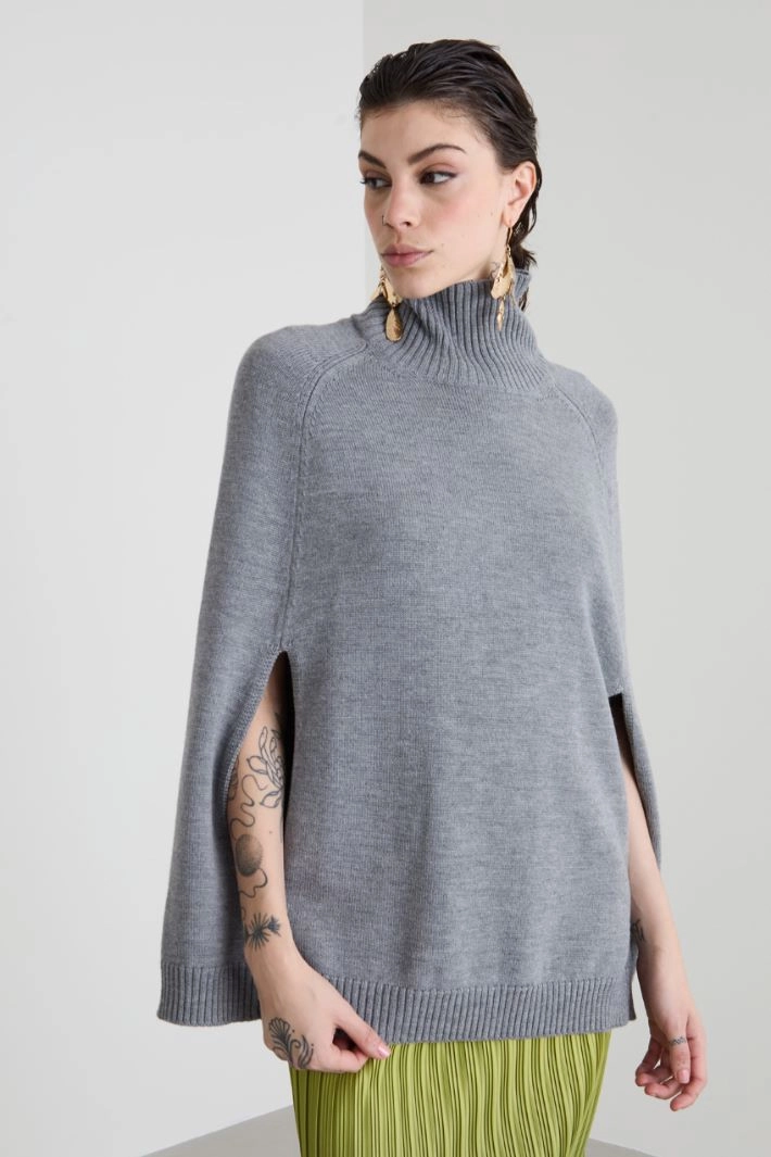 Wool cape - GREY