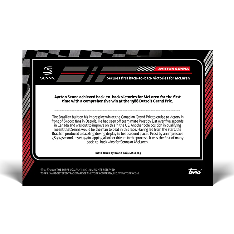 Topps UK - The Story of Senna - Card #20