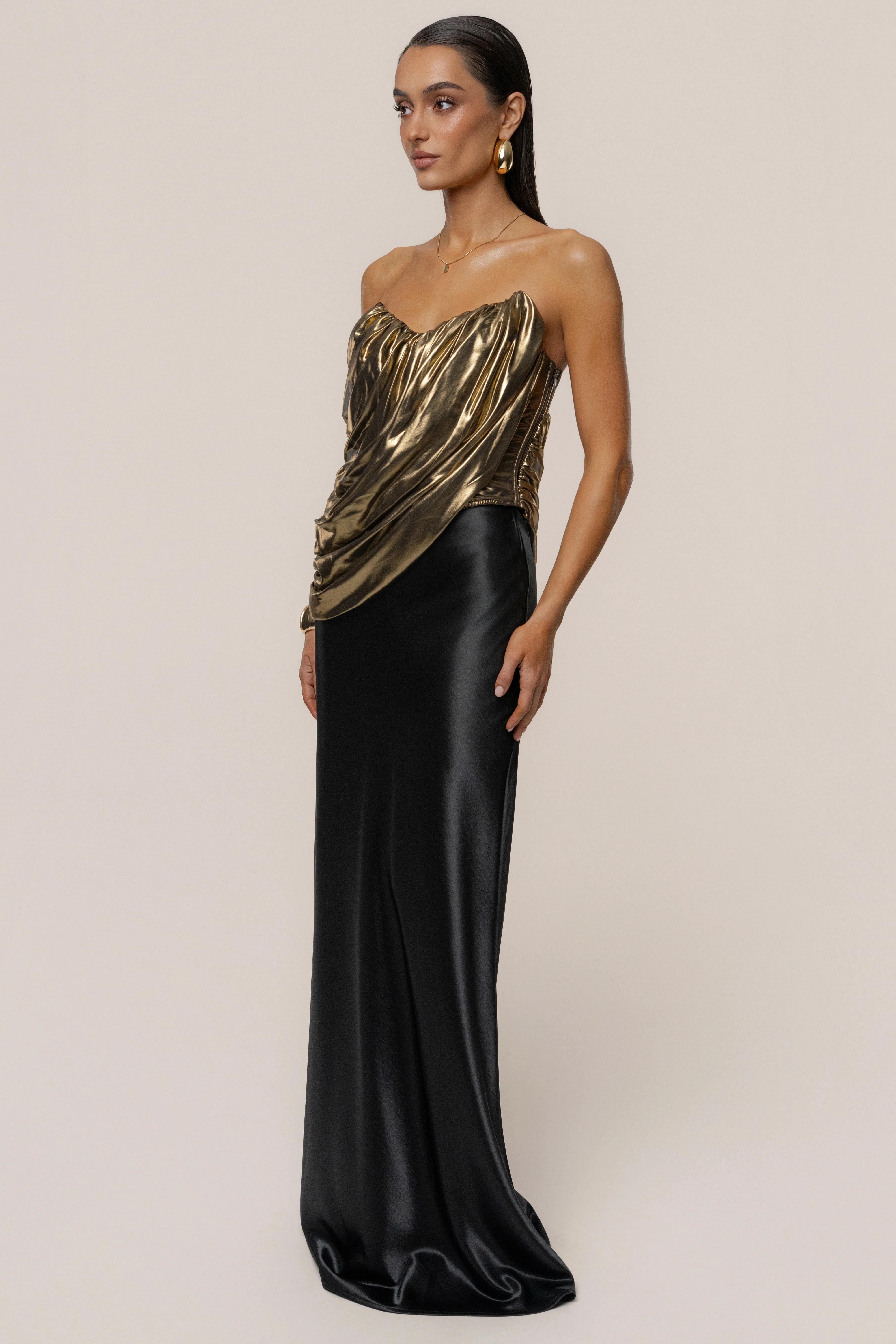 Gold Soirée Metallic Top