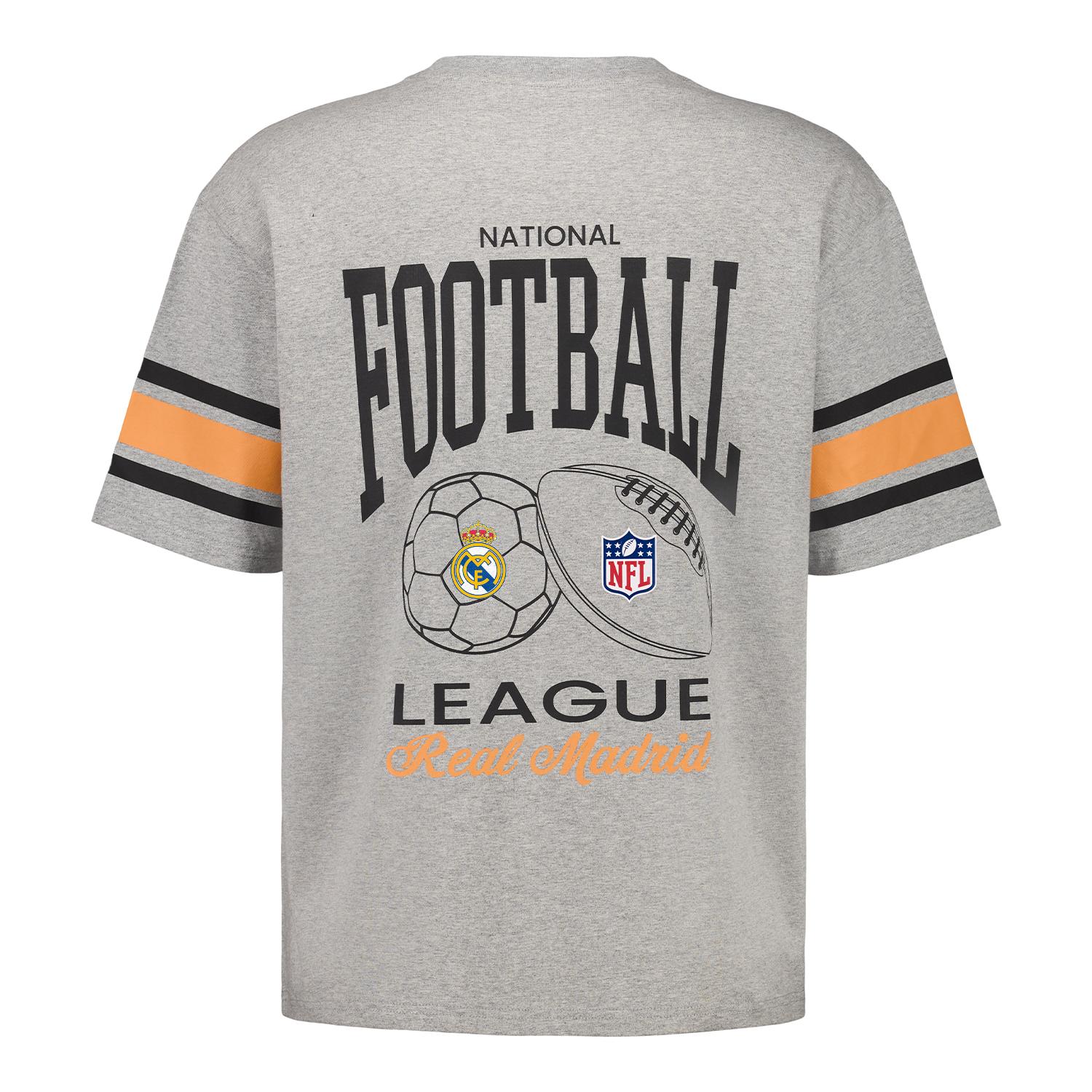 Mens Real Madrid x NFL T-Shirt Grey