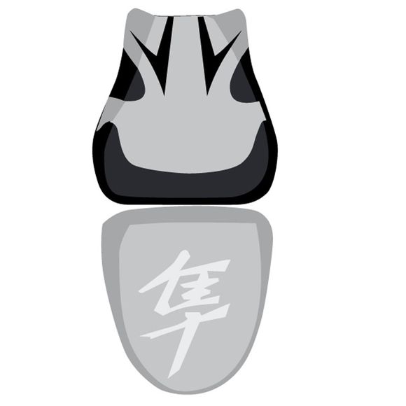 Bagster steel/black seat cover grey lettersSUZUKI 1300 GSX 1300 HAYABUSA R - 2009Ref: 2899G