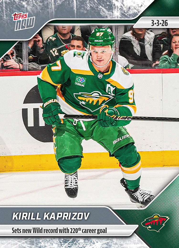 Kirill Kaprizov - 2025-26 NHL Topps NOW® - Sticker # 114 Pack - PR: 470