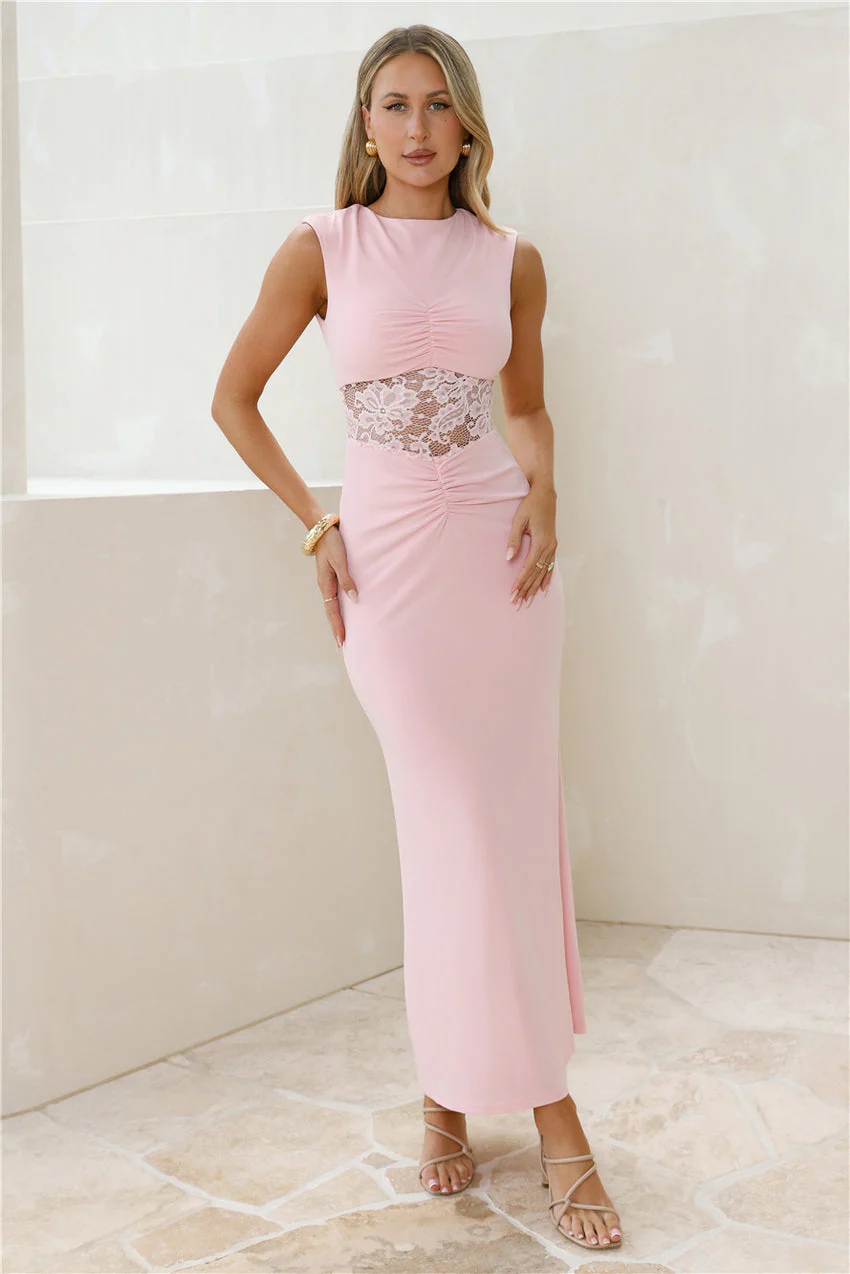 Spellbound By You Maxi Dress Pink