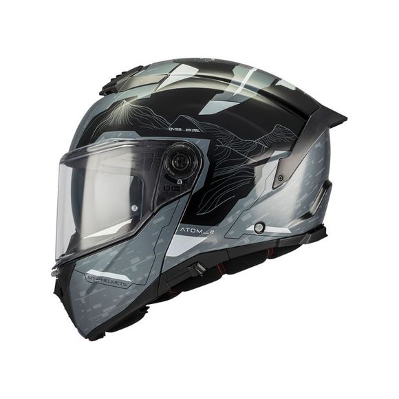 Casque modulable MT HELMETS ATOM 2 SV - HIGHLANDS - Noir / GrisRef : MTH0214