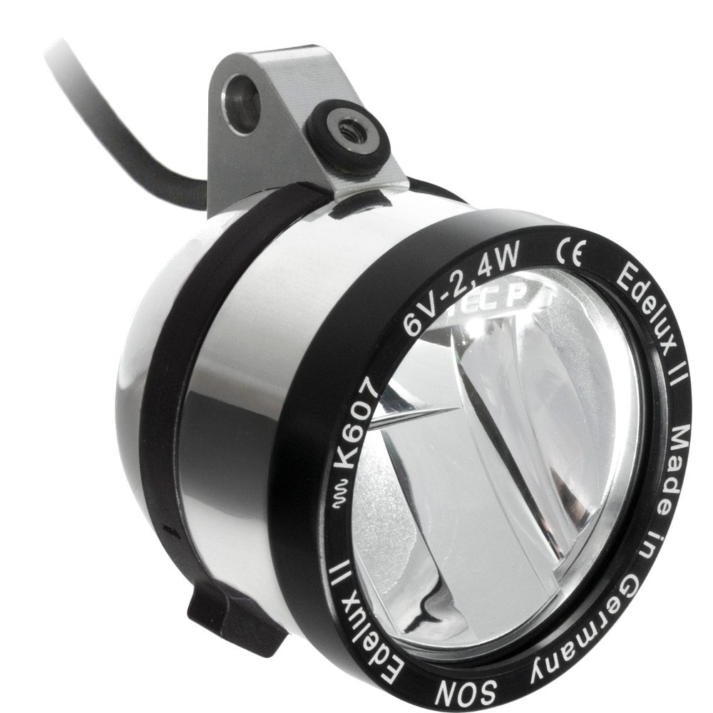 SON Edelux II LED Front Light with Inverted Mount - silver polished