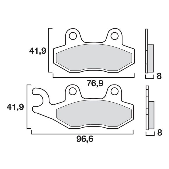 Brembo Sinter sintered metal front brake padsRef: 07SU12SD