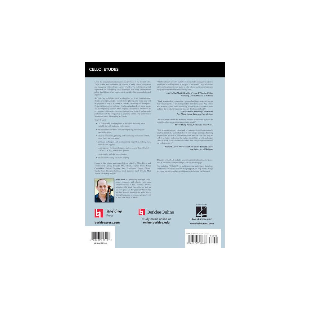 Berklee Press Contemporary Cello Etudes – Thomann Ireland