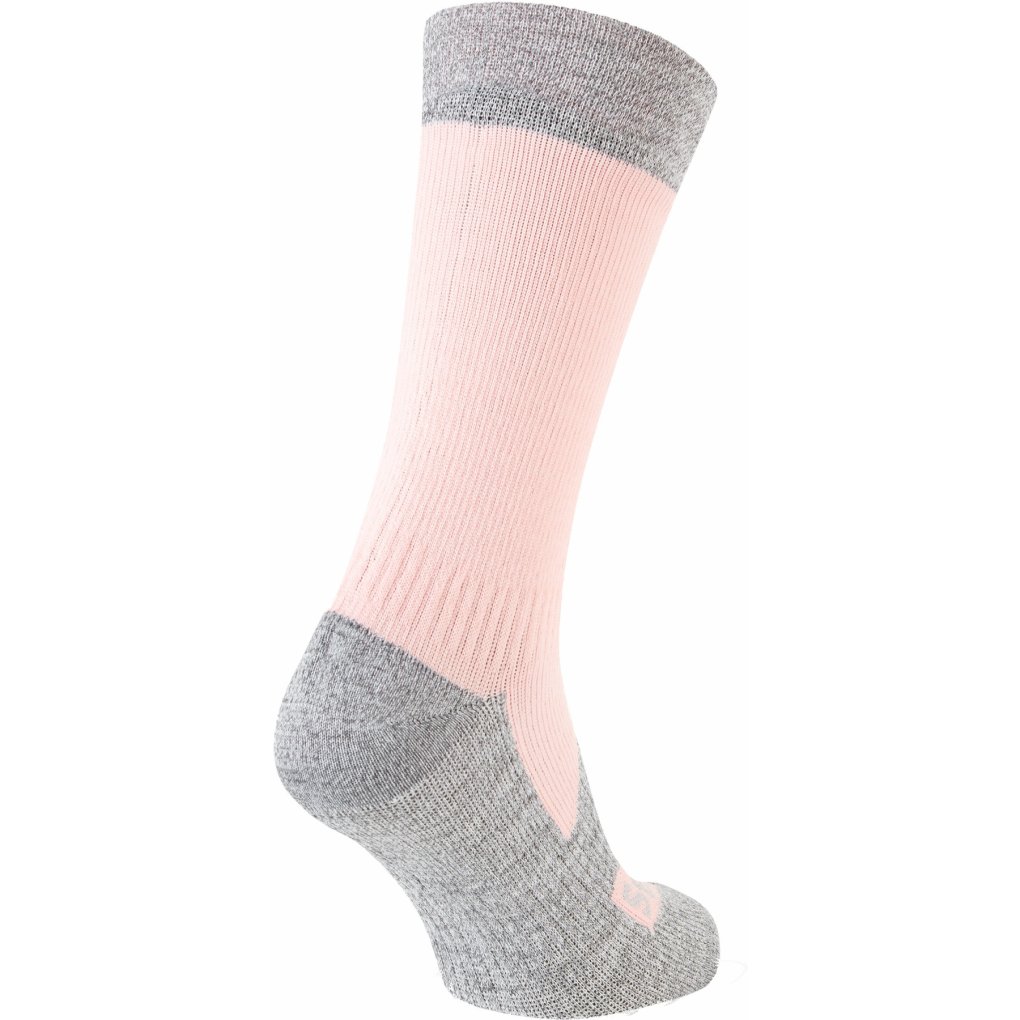 SealSkinz Raynham Waterproof All Weather Mid Length Socks Women - Pink/Grey Marl