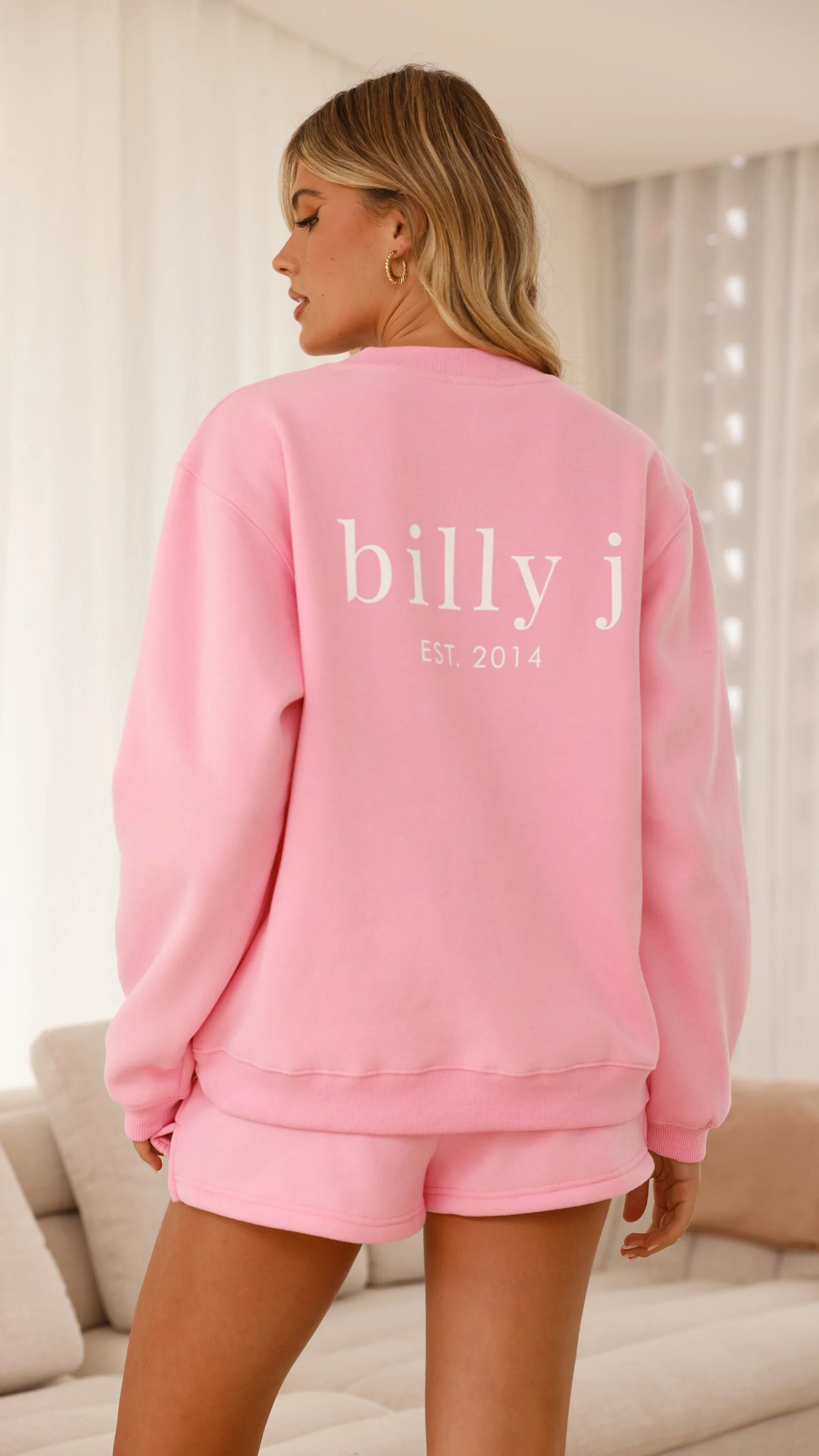 Billy J Crewneck Jumper - Pink