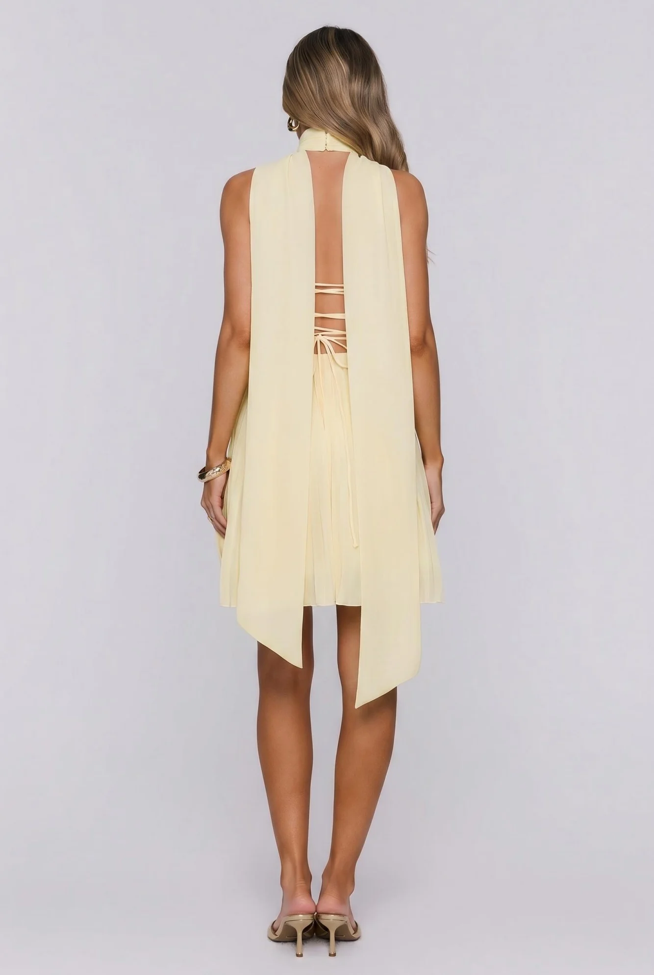 Hot Girl Holiday Strapless Mini Dress Yellow