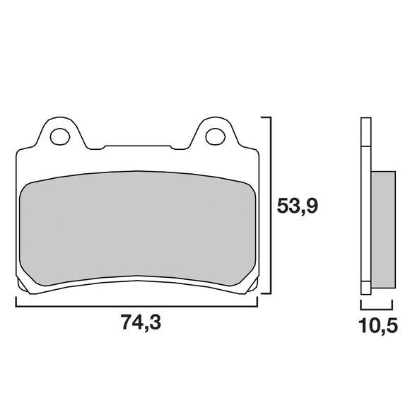 Plaquettes de freins Brembo Organique AvantRef : 07YA1711