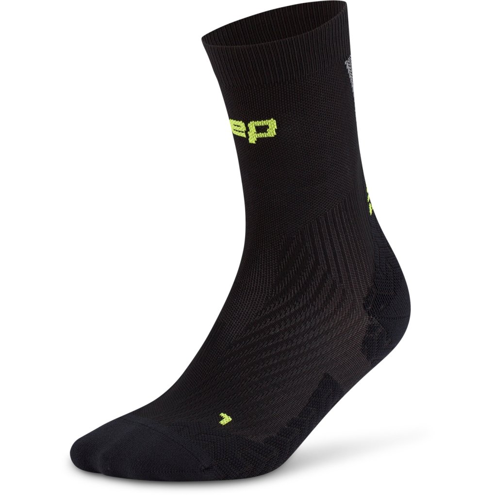 CEP Core Run Ultralight Mid Cut Compression Socks Men - black/grey